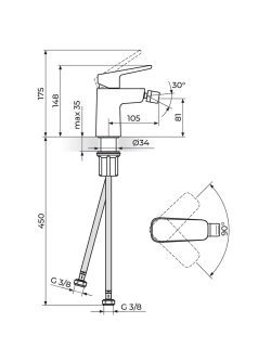 Baterija za bide Stolz Rosan 139101 1