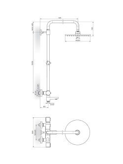 Usponski tuš S2 Thermo Rosan 1T37351 1