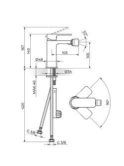 Baterija za bide S2 Rosan 239101 1