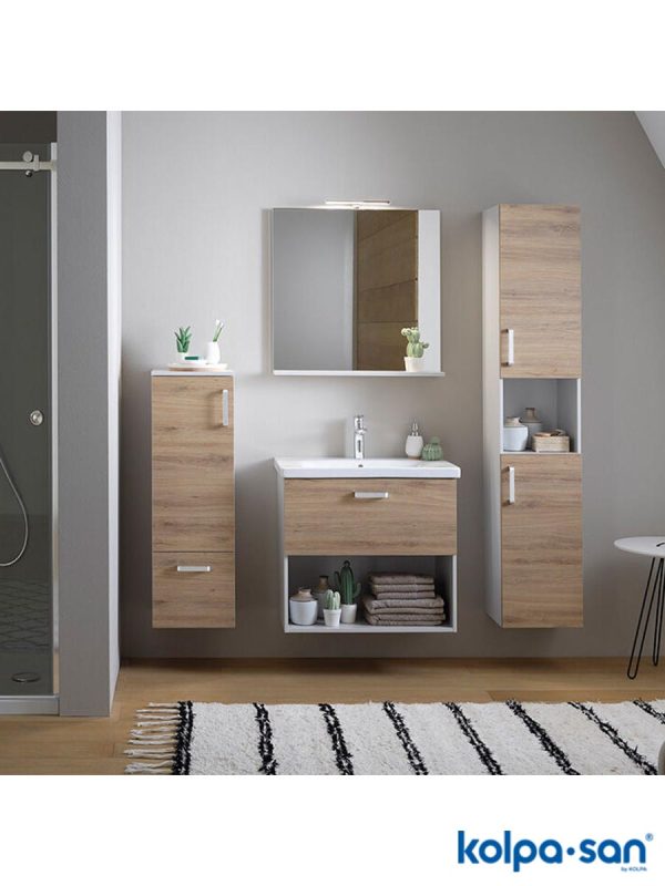 Kupatilski ormarić 37x102cm Evelin KolpaSan siva-hrast-3
