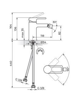 Baterija za bide B/2 Rosan JB39101 1