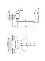 Rosan baterija Perla zidna-JP321S20 1