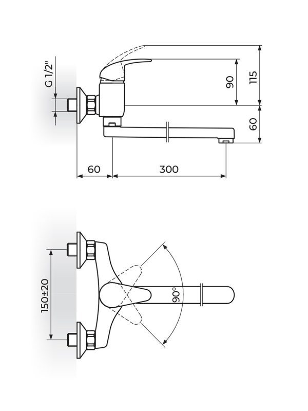 Rosan baterija Perla zidna-JP321030 1