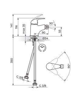 Baterija za bide Perla Rosan JP391001 1