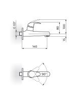 Baterija za hladnu vodu Perla Rosan-JP521001 1