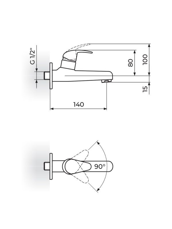 Baterija za hladnu vodu Perla Rosan-JP521001 1