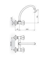 Baterija za sudoperu-lavabo K03120 Rosan 1