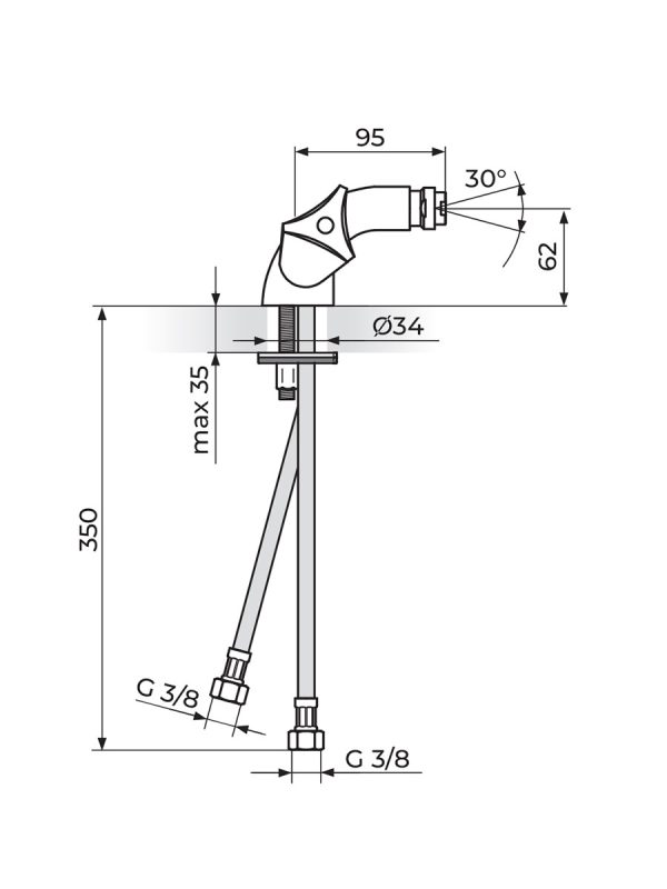 Baterija za bide Klasik Rosan K29101 1