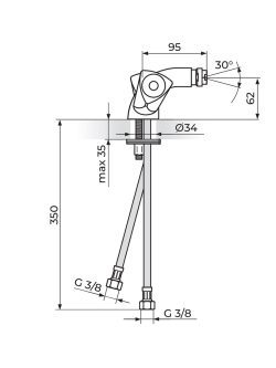Baterija za bide Klasik-Fumme Rosan KF29101 1