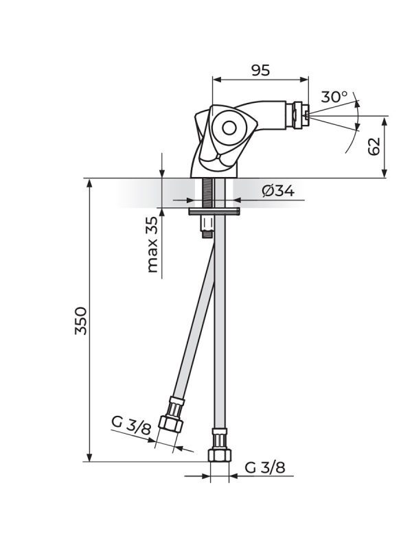 Baterija za bide Klasik-Fumme Rosan KF29101 1