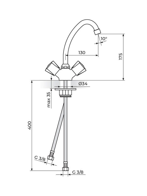 Baterija za sudoperu-lavabo KK23013 Rosan 1