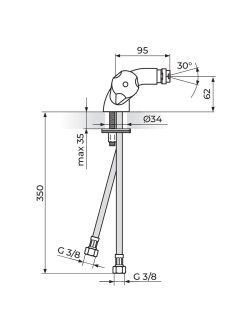Baterija za bide Keramic Rosan KK29101 1
