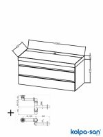 Lavabo sa ormarićem 100cm Naomi KolpaSan-2