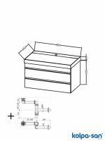 Lavabo sa ormarićem 80cm Naomi KolpaSan-2