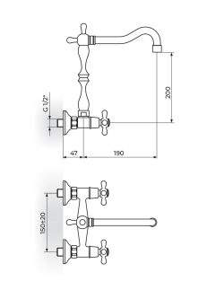 Baterija za sudoperu-lavabo N03202 Rosan