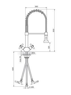 Nostalgija-N26901 Baterija za sudoperu flex-izliv Rosan 1