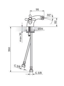 Baterija za bide Nostalgija Rosan N29101 1