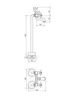 Stubna baterija za kadu Rosan NB12109 1