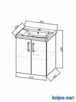 Lavabo sa ormarićem 55cm Evelin KolpaSan-2