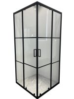 Tuš kabina 5mm Denko crna 90x90cm