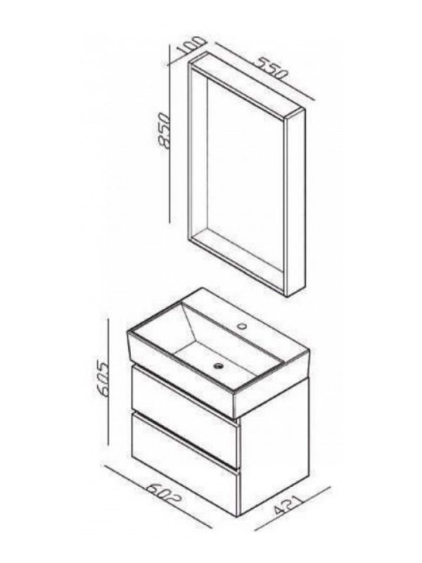 Ogledalo Minotti 55x85 PLA0600L.LD 3 Ogledalo Minotti 55x85 PLA0600L.LD 3