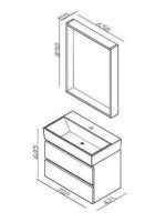 Lavabo sa ormarićem 70cm Lineart-Plaza PLA0700O.BS 2
