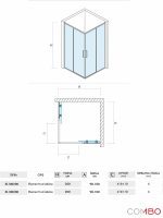 Tuš kabina Quartz Ker 100x100x200cm Elemento-2