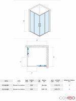 Tuš kabina Quartz Ker 100x110x200cm Elemento-2