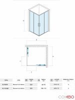 Tuš kabina Quartz Ker 70x110x200cm Elemento-2