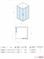 Tuš kabina Quartz Ker 70x70x200cm Elemento-2