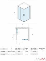 Tuš kabina Quartz Ker 70x90x200cm Elemento-2