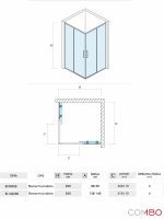 Tuš kabina Quartz Ker 90x140x200cm Elemento-2