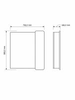 Ogledalo sa ormarićem 75cm Sirius-2