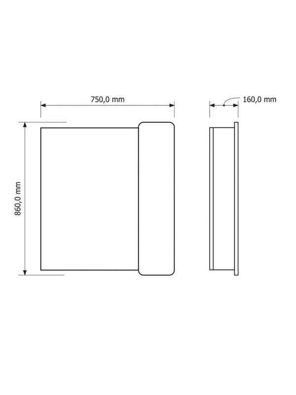 Ogledalo sa ormarićem 75cm Sirius-2