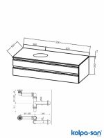 Ormarić za lavabo 120cm Alexis-Drvo KolpaSan-2