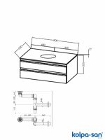 Ormarić za lavabo 80cm Alexis-Beton KolpaSan-2