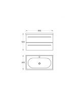 Lavabo sa ormarićem 85cm Lineart-Grace 0960 - 2