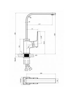 Baterija za sudoperu Minotti Quadra New 1518B - 1