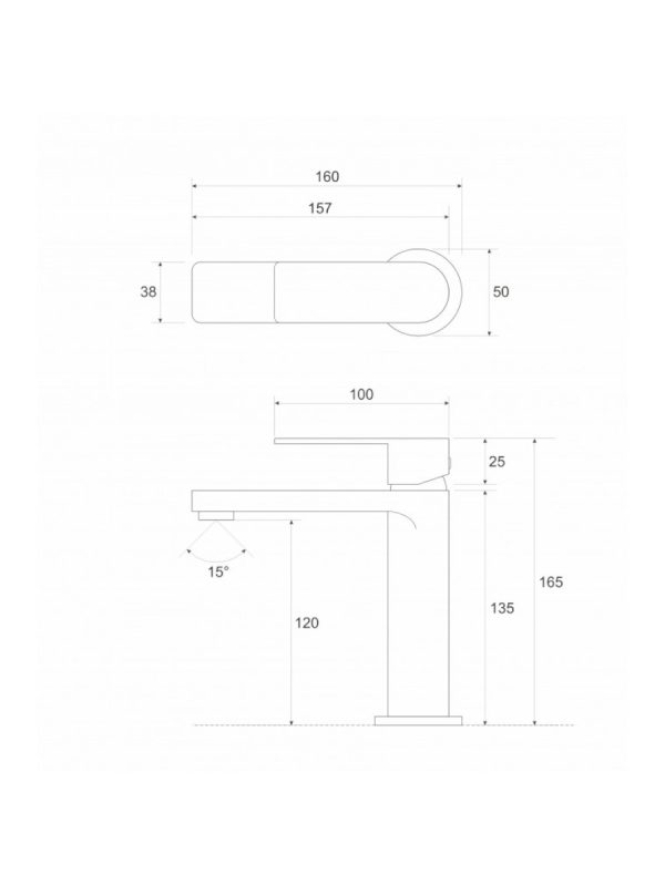 Baterija za lavabo Minotti Copen Nook C-01-100RG 1
