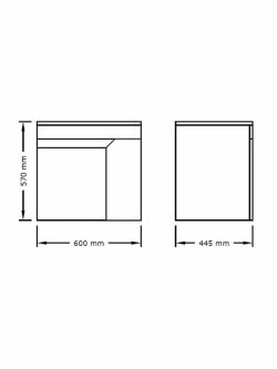 Lavabo sa ormarićem 60cm Iris Drvo-2