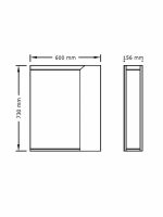 Ogledalo sa ormarićem 60cm Iris Drvo-2