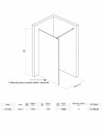 Walk-in paravan Projecto Quartz 100x200cm-2