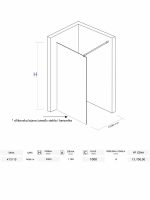 Walk-in paravan Projecto Quartz 110x200cm-2