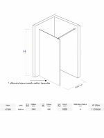 Walk-in paravan Projecto Quartz 80x200cm-2