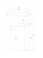 Baterija za lavabo visoka Copen Nook C-01-101GM 1
