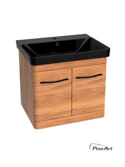 Crni lavabo sa ormarićem-drvo PinoArt Luxor-60V