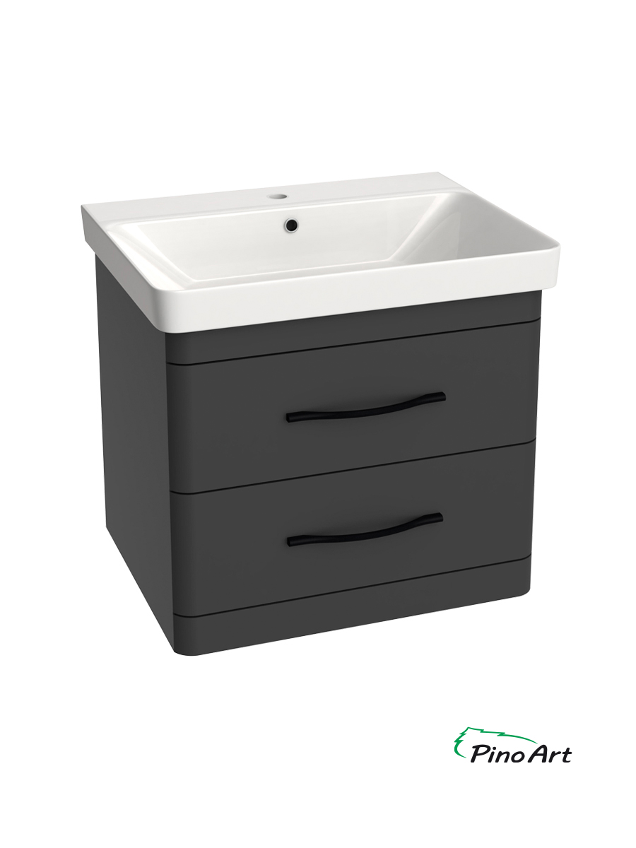 Lavabo sa ormarićem PinoArt Luxor 60F-Antracit Lavabo sa ormarićem PinoArt Luxor 60F-Antracit