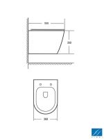 Wc šolja Rimless sa daskom Galis55-3