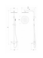 Usponski tuš okrugli set Copen Nook C-01-110CR 1