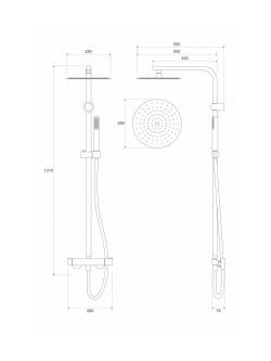 Usponski tuš set Copen Nook C-01-112CR 1